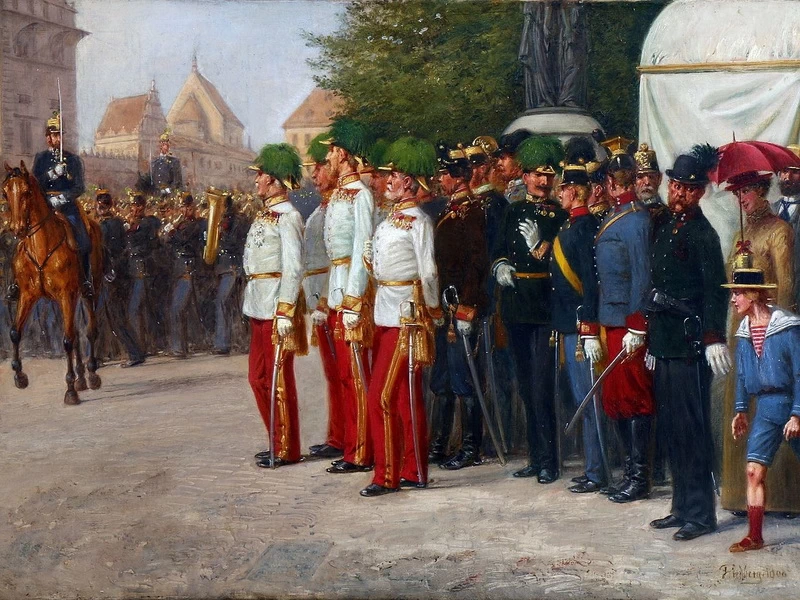 1829-Emanuel Salomon Friedberg-Mírohorský - Parata militare a Praga